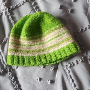 Green Stripe Toddler Beanie